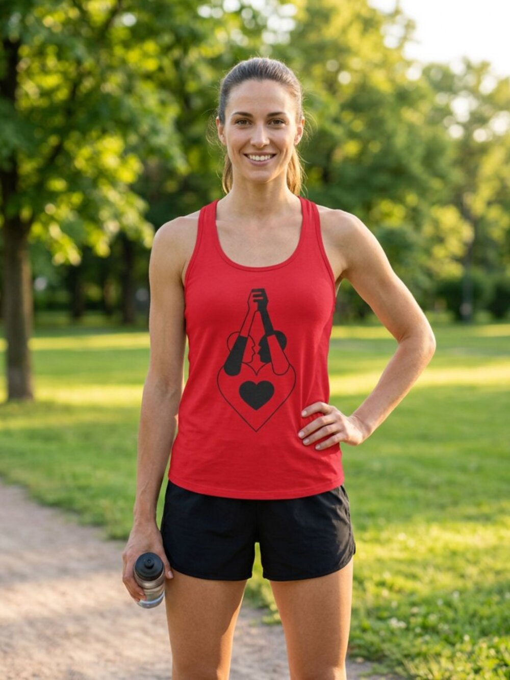 Red Racerback Tank Top – Black Lives Matter Graphic – Size Large